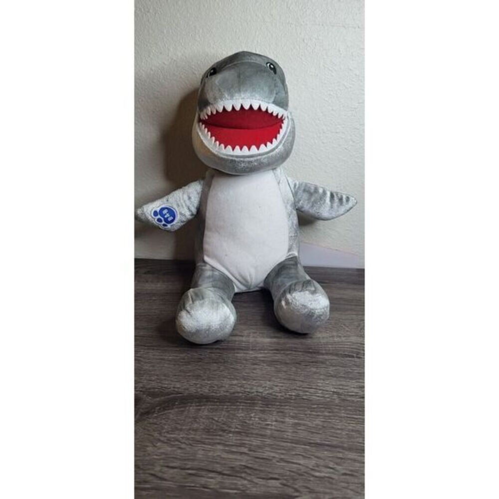 Build A Bear Shark Plush‎ 15" Toothy Shark Baby Shark Fin Stuff Animal Toy Fish
